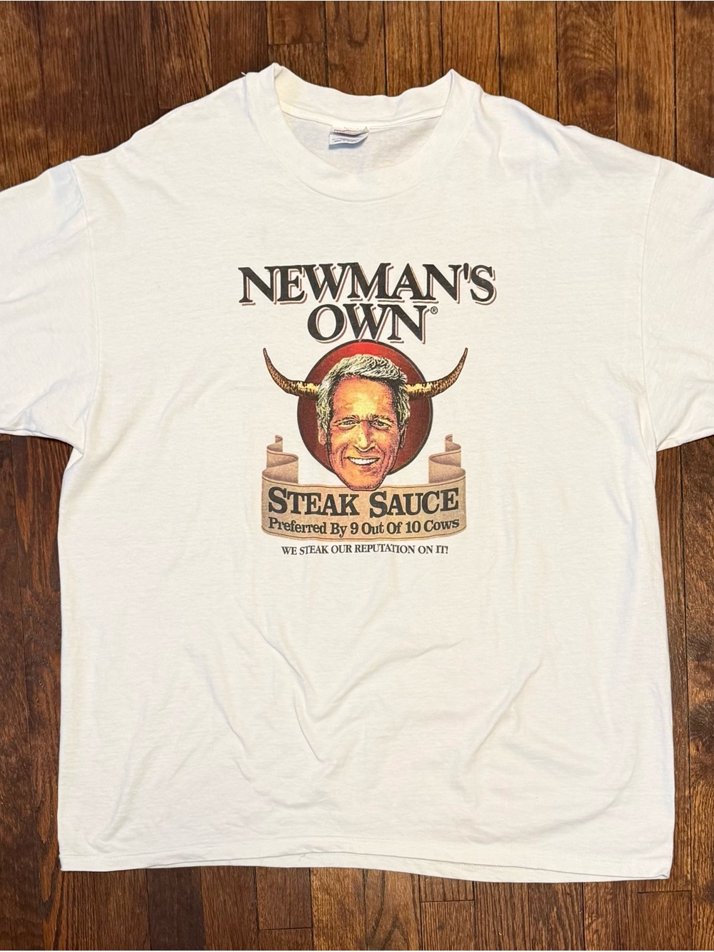 VTG Hanes Beefy-T Newman’s Own Steak Sauce Graphic Tee